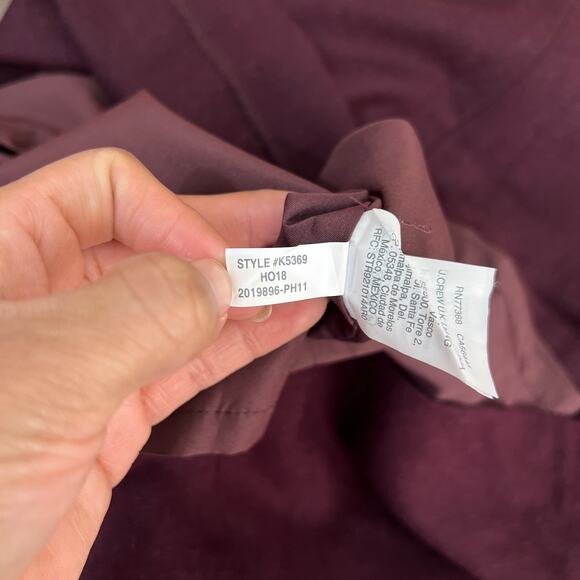 Madewell Fireside Wool Blend Mini Burgundy 2 Front Pockets Skirt Size 2 - Picture 10 of 10